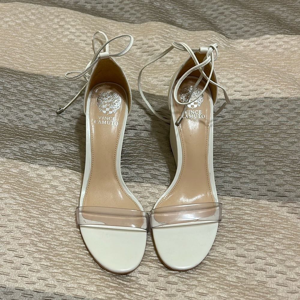 Vince Camuto White Platform Heels
